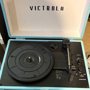Victrola Turquoise Vinyl Record Player
